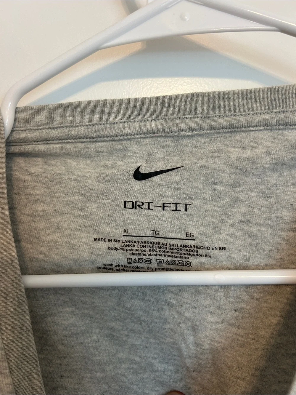 Nike Short Sleeve Heather Gray Crew Tee